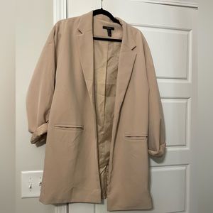 Beige oversized blazer